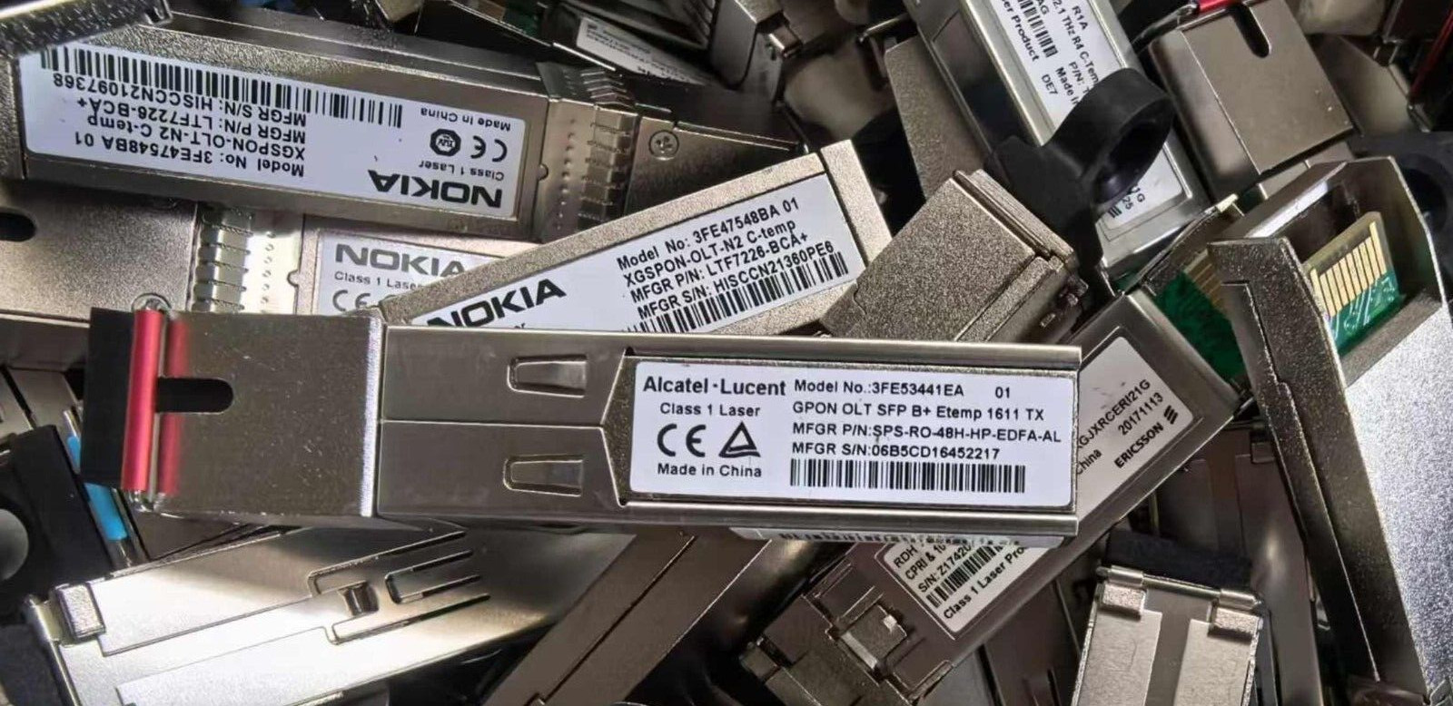 2pcs Alcatel-Lucent Nokia 3FE53441EA  Gpon OLT SFP B+ 2.5G 1611nm 20KM Optical