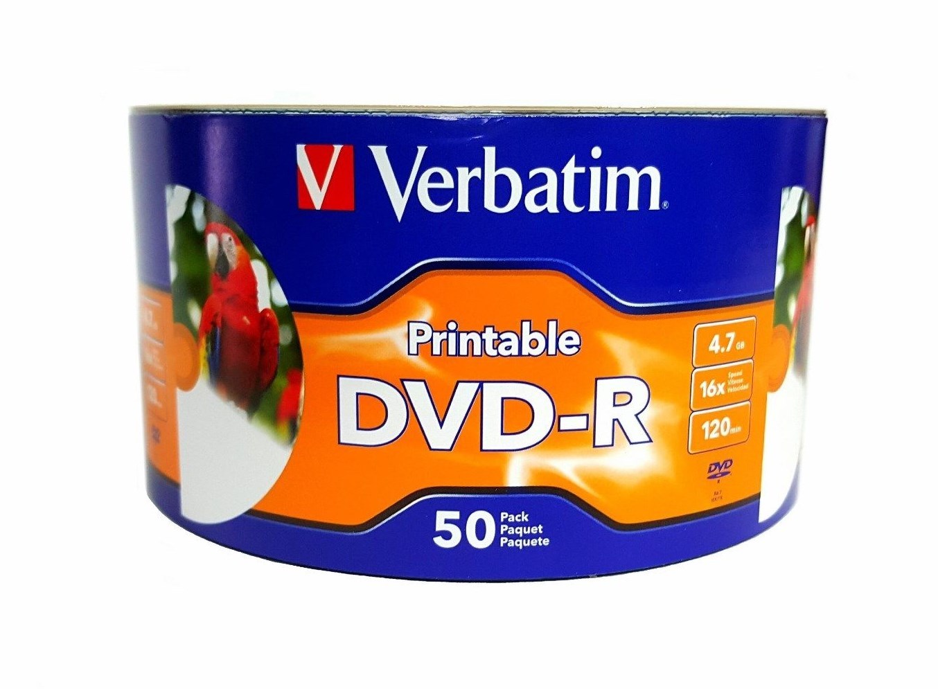 300 VERBATIM Blank 16X DVD-R DVDR White Inkjet Hub Printable 4.7GB Media Disc