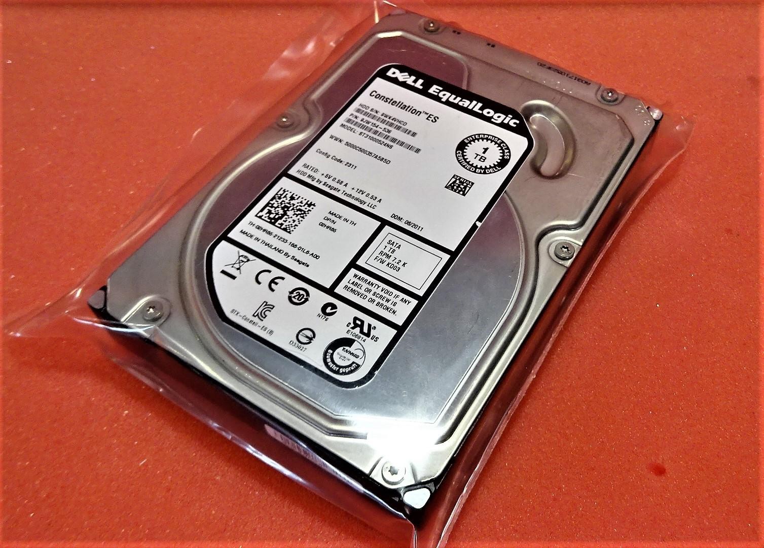 02HR85 2HR85 Dell ST31000524NS EQL 1TB 7200RPM 3Gb/s 3.5" SATA HDD PS5500/PS6500
