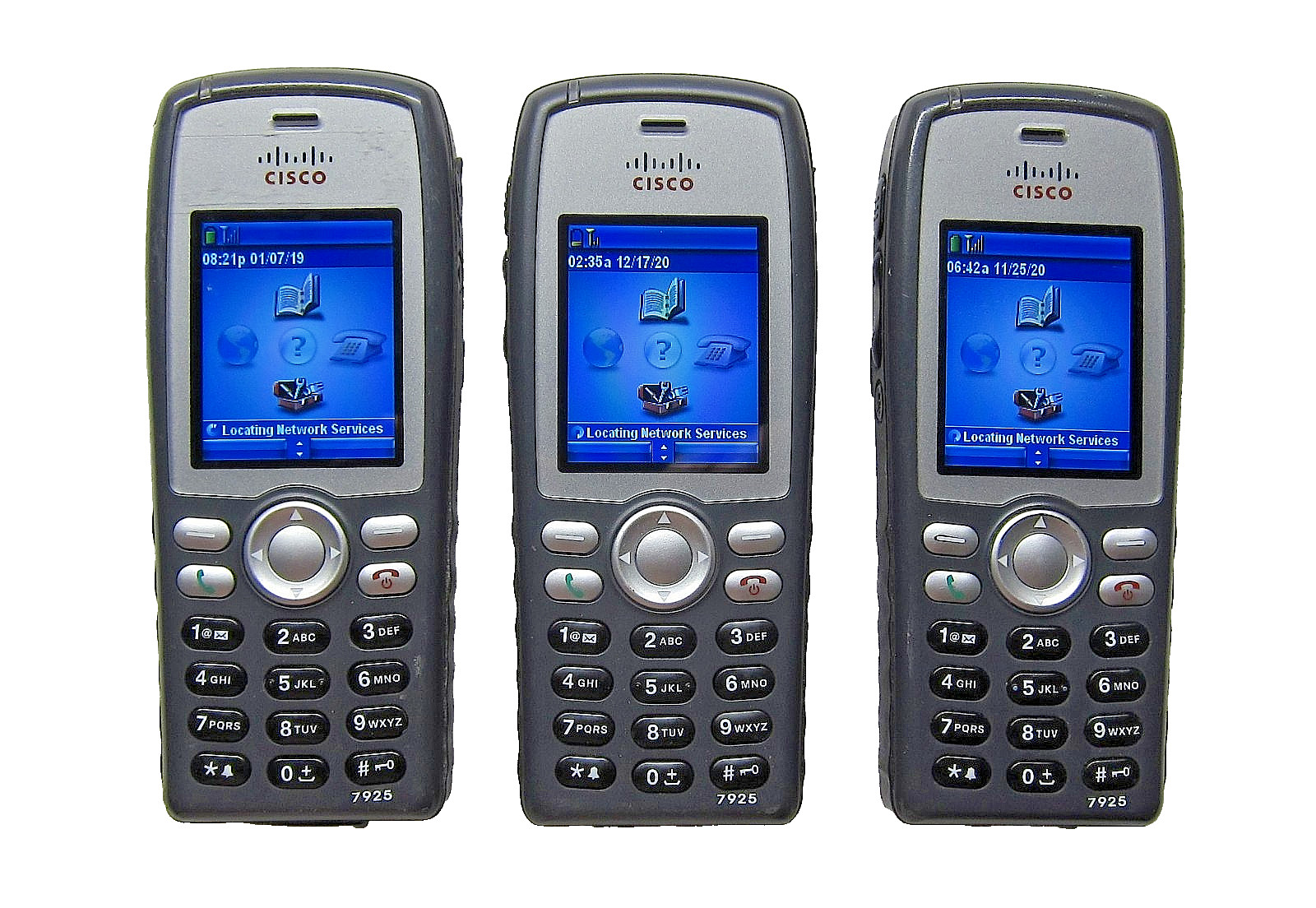 Lot of 3Pcs Genuine Cisco 7925 Wireless Wi-Fi VOIP IP Phone CP-7925G-A-K9