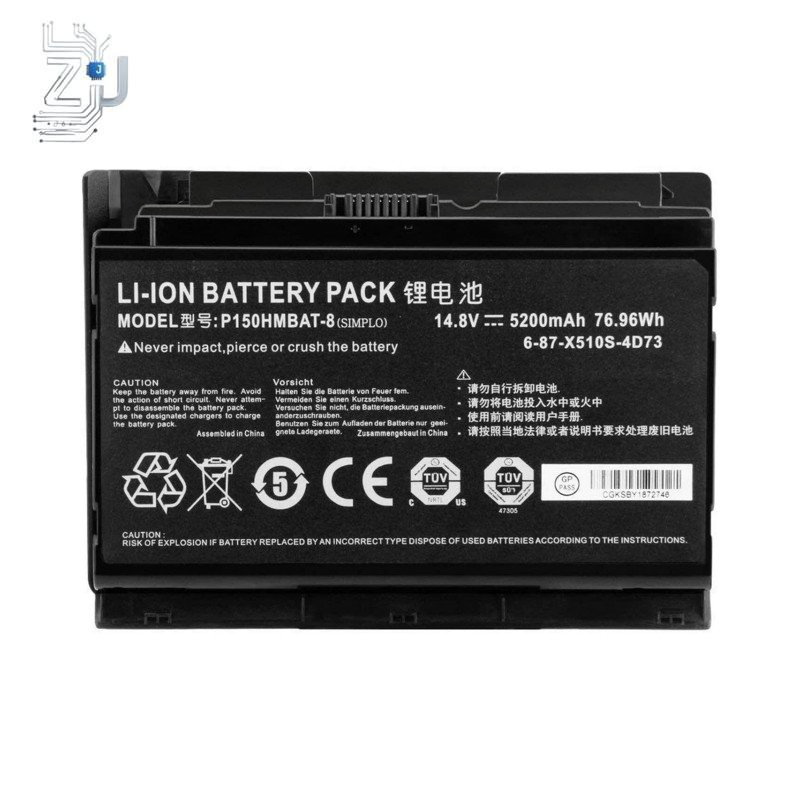 6-87-X510S-4D7 P150HMBAT-8 Battery For CLEVO P150 P150EM P170HM3 P170HM