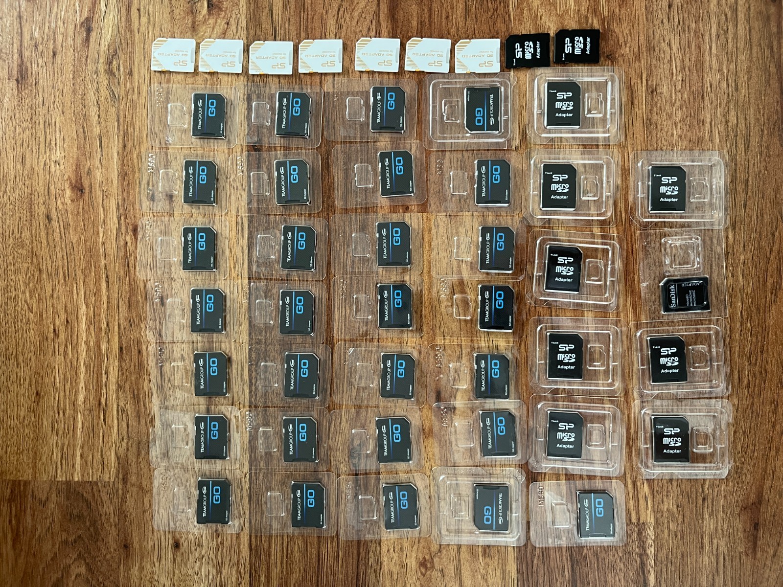 Lot of 46 Micro SD to SD Card Adapters – TEAMGROUP GO, Silicon Power (SP)