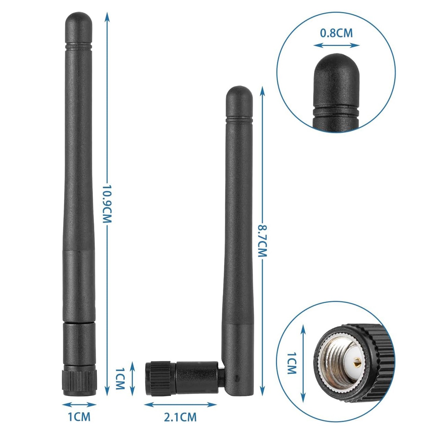1-500 RP-SMA Antenna for WiFi 2.4GHz 5Ghz Wireless Router or Card Female Pin Lot