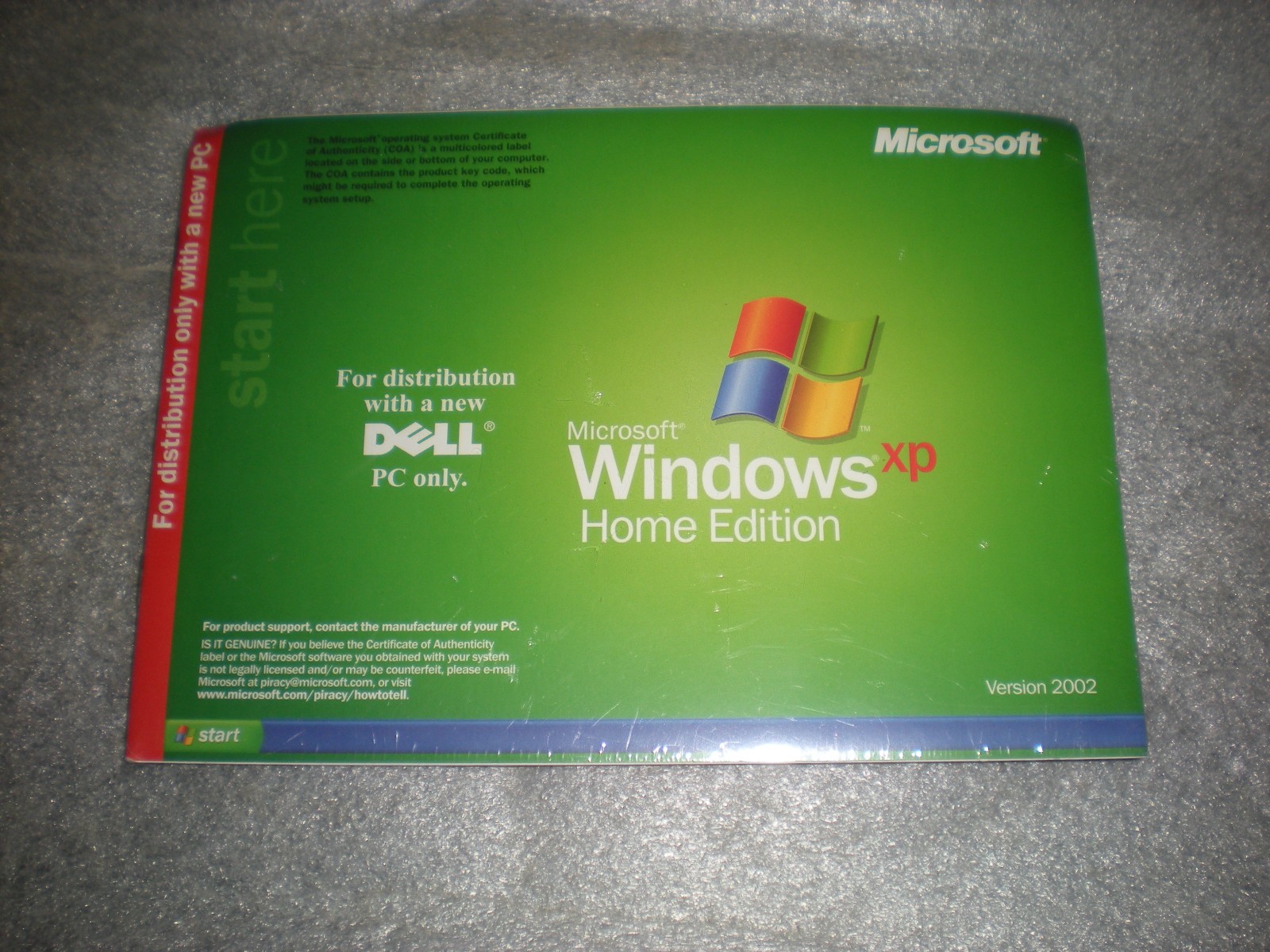 (NO KEY) New Dell Microsoft Windows XP Home Edition Reinstallation Disc
