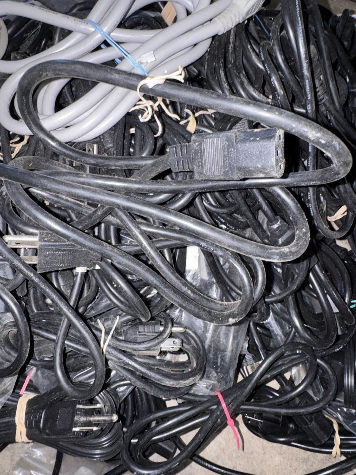 Lot of 100 3-Prong Power Cables 6FT PC, Printer Power Cord