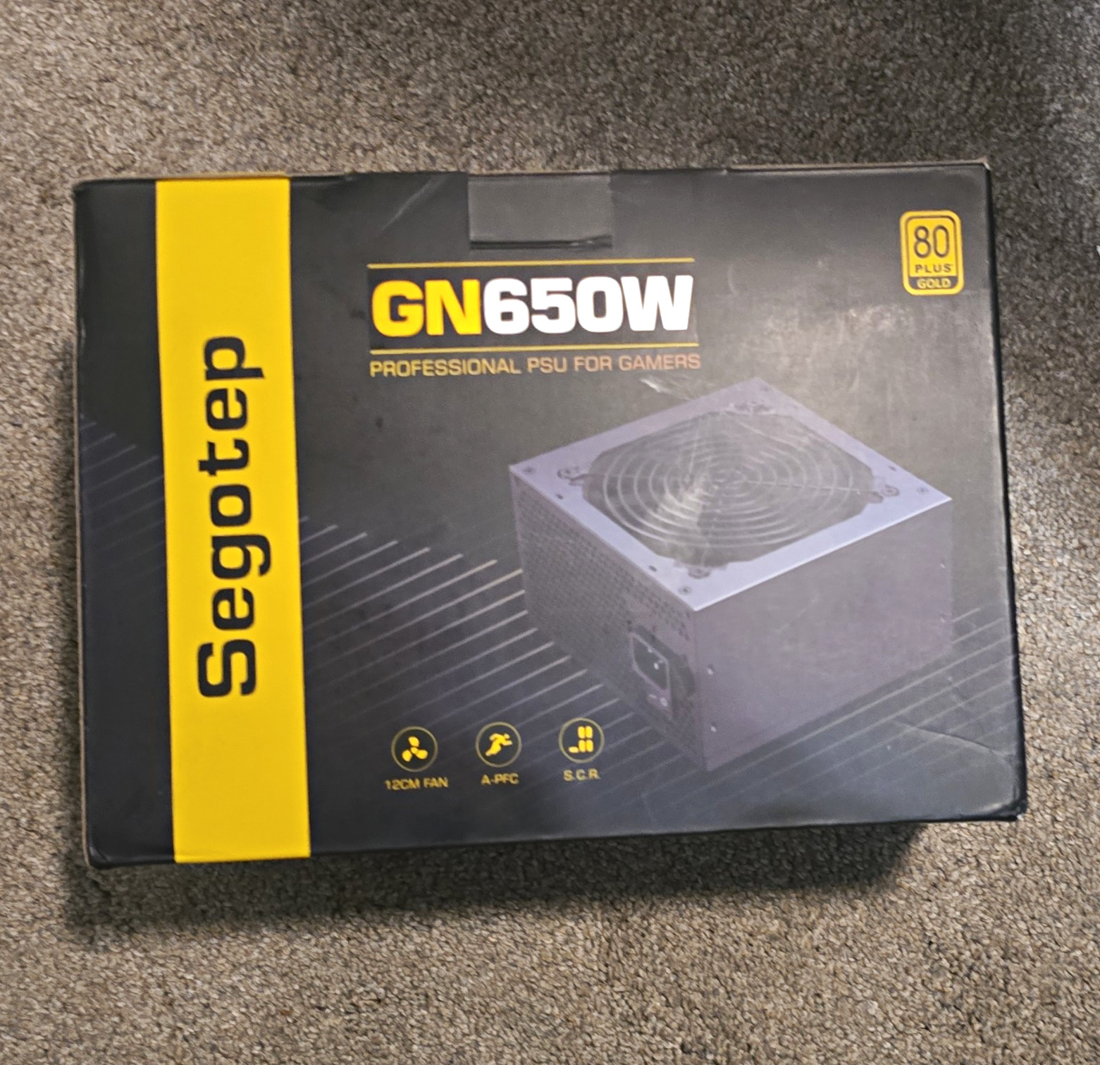 Segotep GN650W 650W ATX PSU 80 PLUS Gold Black 24-Pin 4+4 CPU