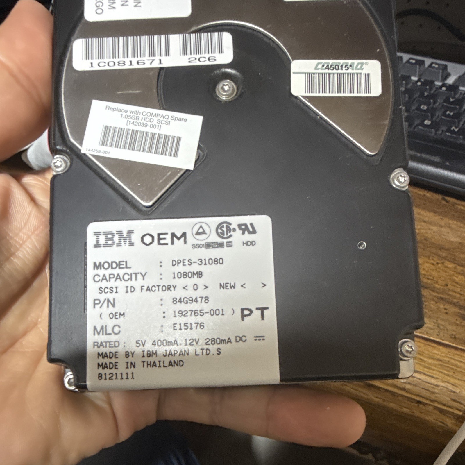 IBM OEM DPES-31080 SCSI Hard Drive Vintage Universal Compatible