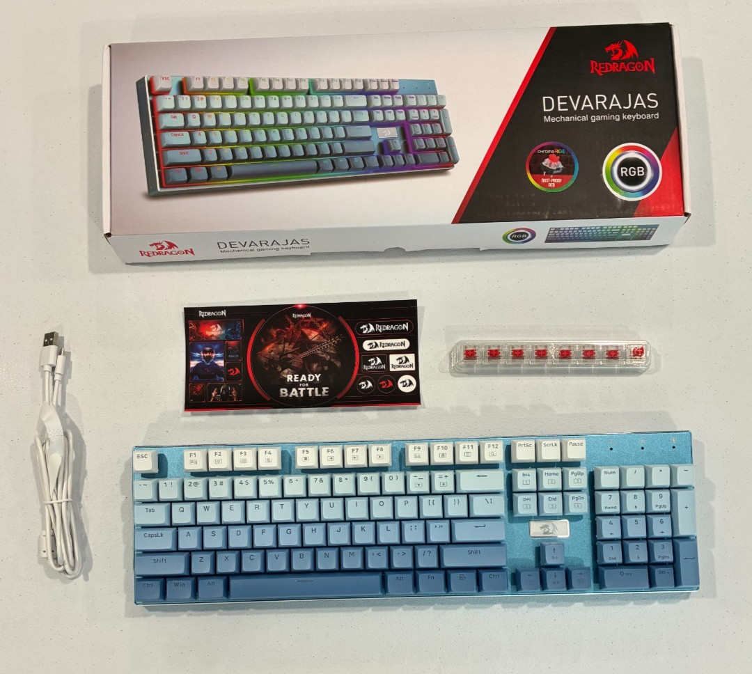 Redragon Devarajas K556 SE RGB Mechanical Keyboard - Gradient Blue - New/Unused