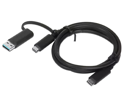 Lenovo Hybrid USB-C USB-A Cable 1m 10Gbps 100W 4X90U90618