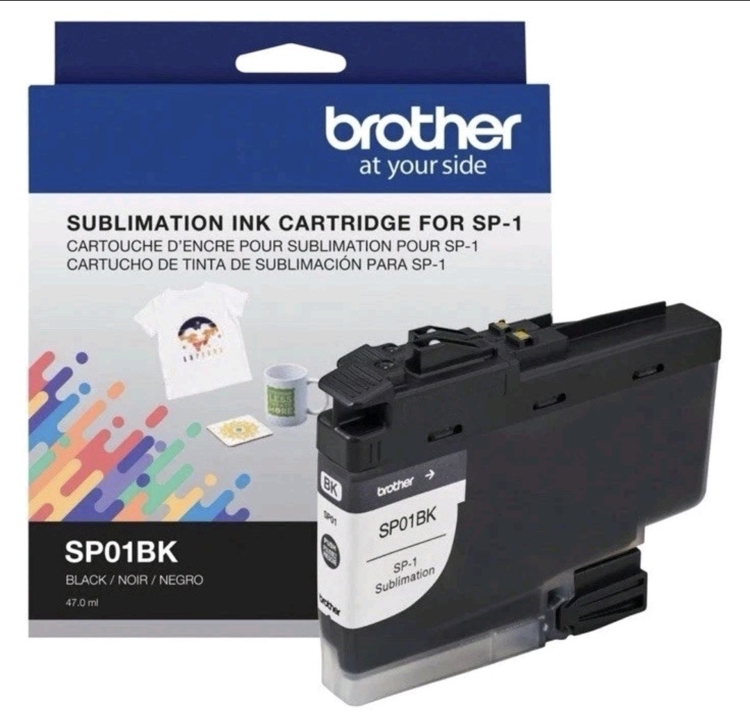 Brother Genuine Sublimation Ink Cartridge Black (SP01BK), 47 ML, 10/25