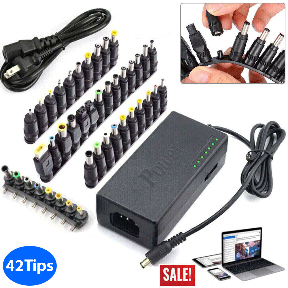 42 Tips 96W Universal Power Supply Charger for Laptop Notebook AC/DC Power