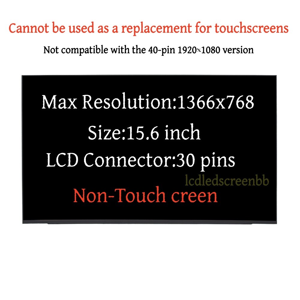 For Innolux N156BGA-E53 Rev.C1 HD 1366x768 30pin LCD Screen LED Display 15.6"