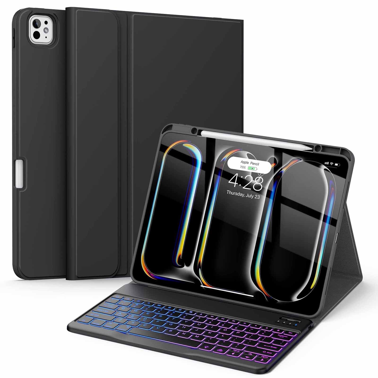 Soke Keyboard Case For IPad Pro 13 Inch (M5 2025/M4 2024), 7-Color Backlit Detac