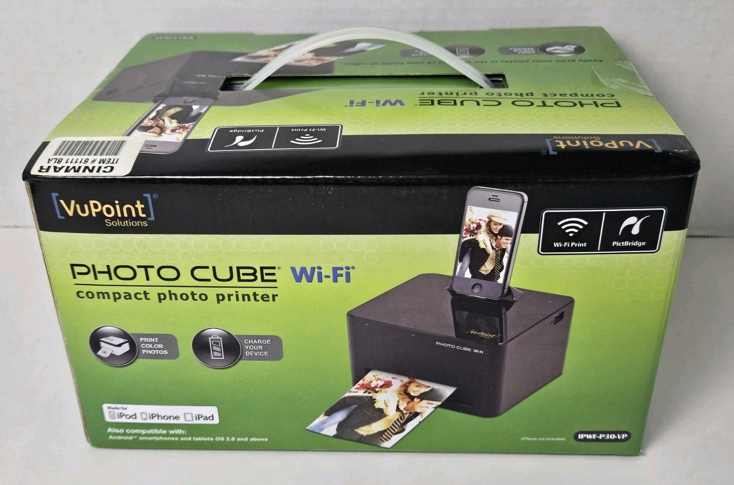 VuPoint Photo Cube IPWF-P30-VP Compact Photo Printer Factory Sealed