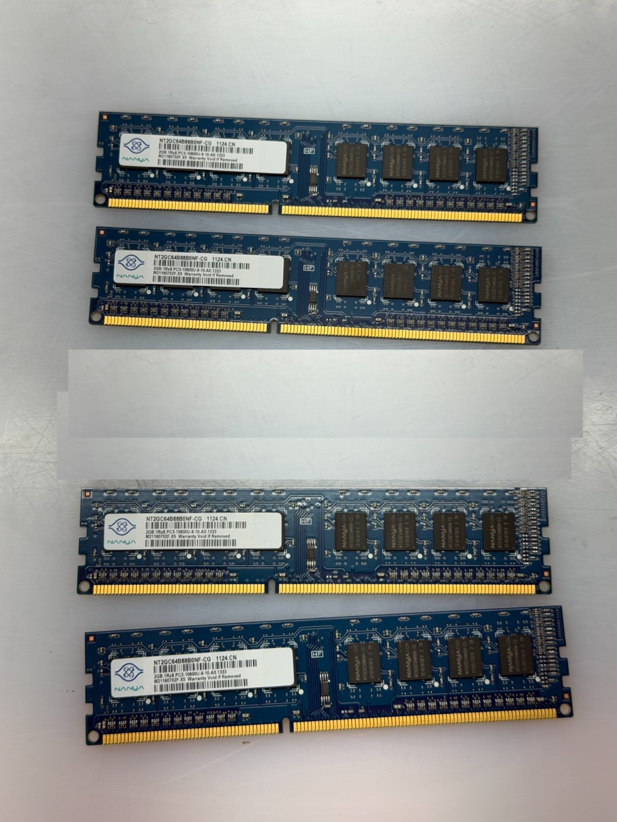 6x Nanya 2GB 12gb DIMM 1333 MHz PC3-10600 DDR3 SDRAM Memory (NT2GC64B88B0NF-CG)