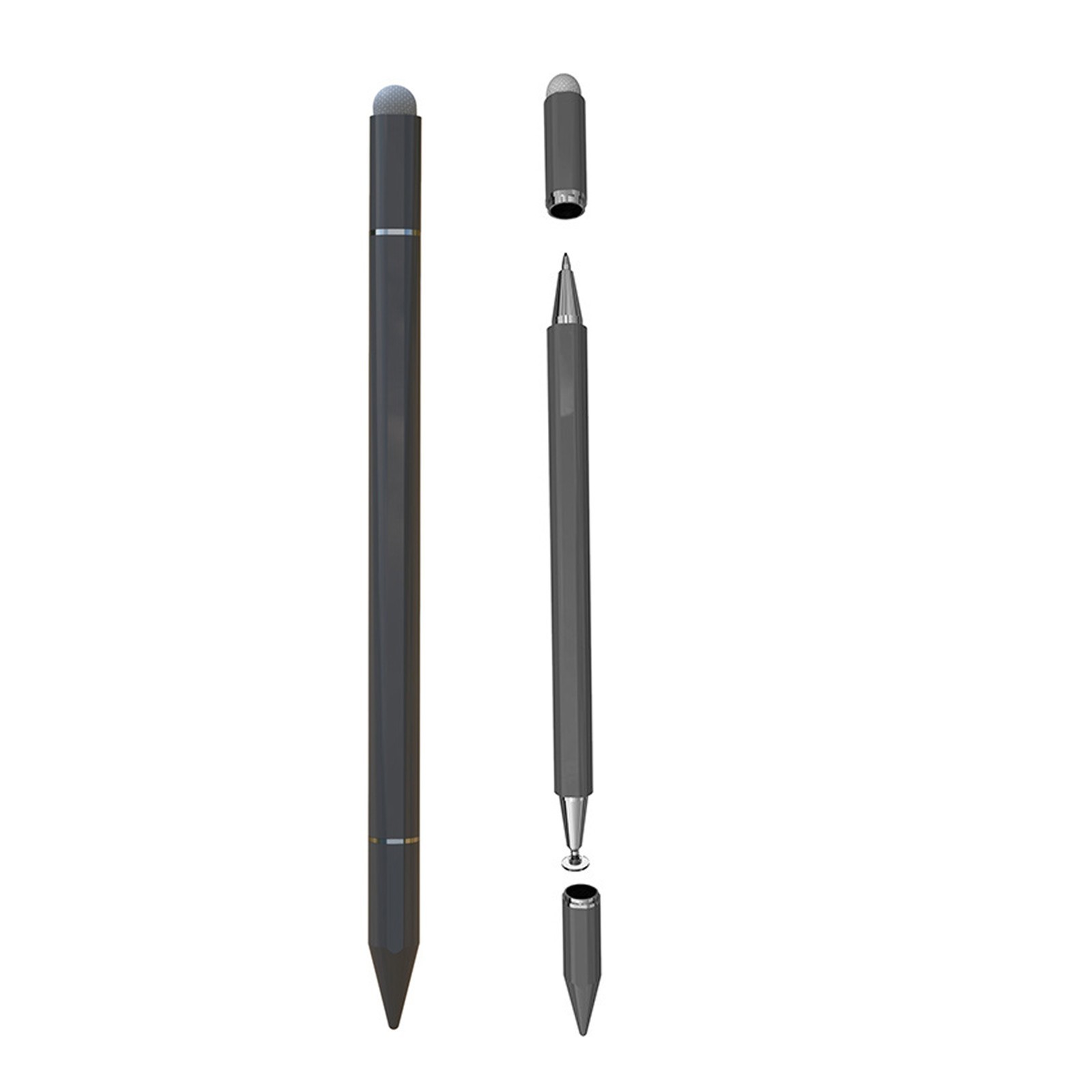 Stylus Pens for iPad/Android 3 in 1 Ballpoint Pen+Fiber Tip+Clear Disc Tips