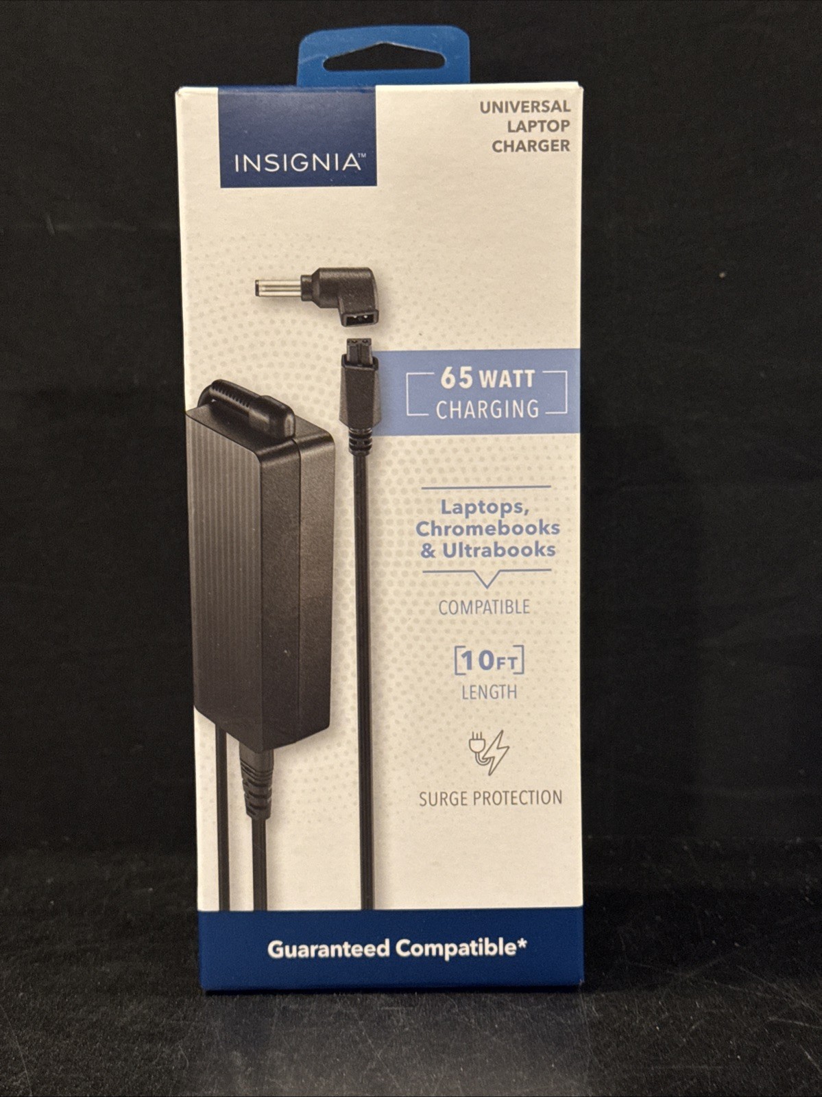 Insignia 65 Watt Universal Laptop Charger Surge Protection 10 Ft [2179-2202]