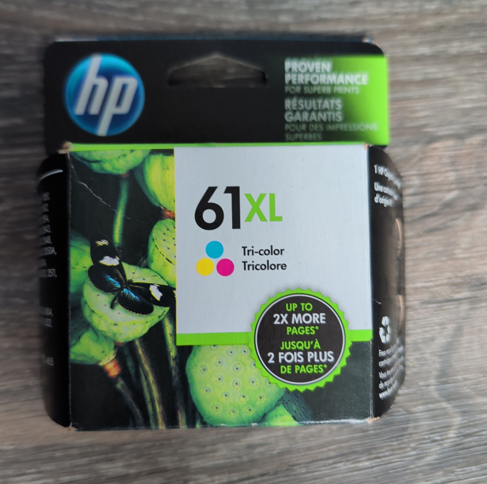 HP 61XL High Yield Tri-Color Ink Cartridge - Original OEM - New Sealed OCT 2021