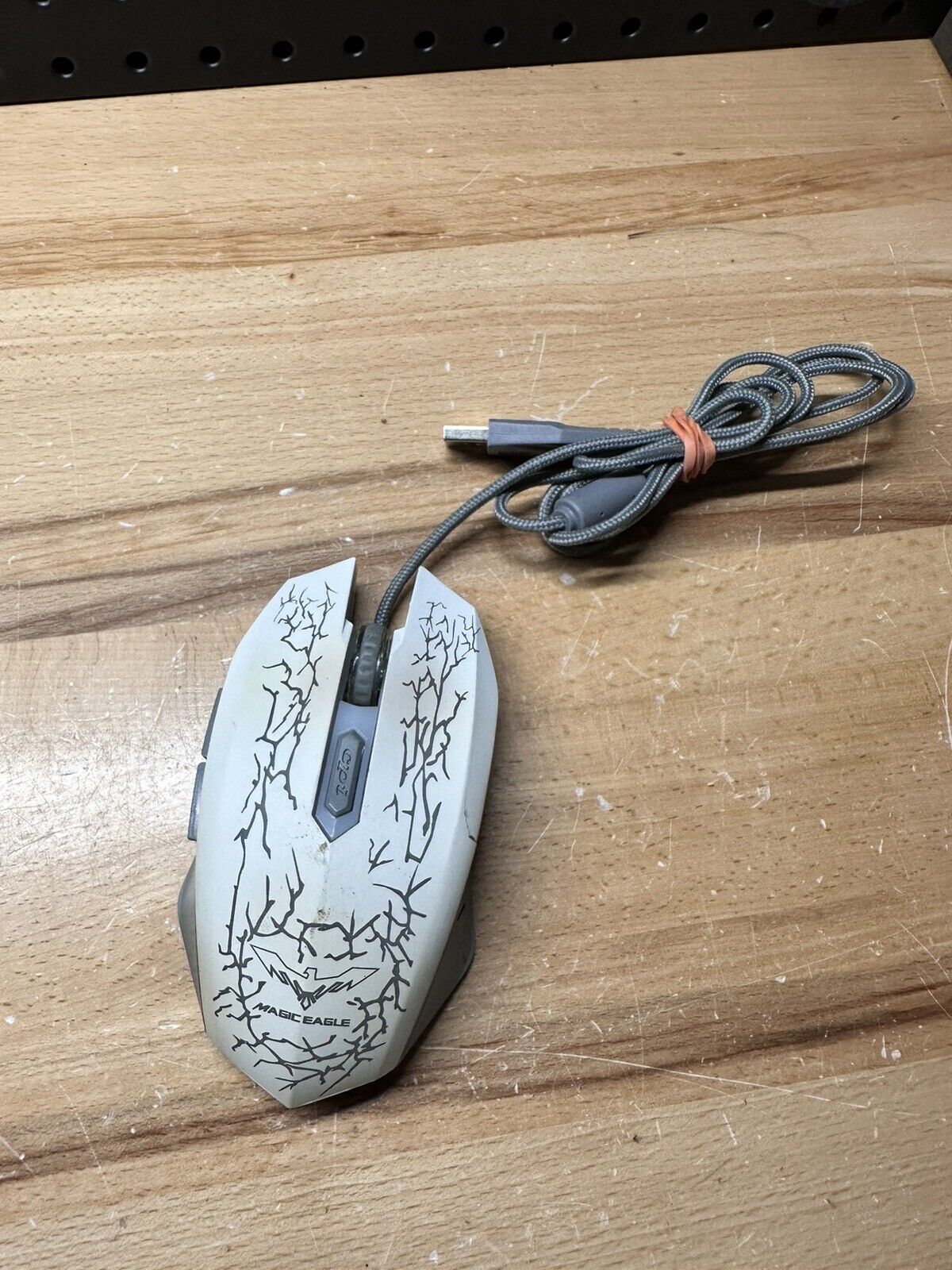 (Q) Magic Eagle White Gaming Mouse Model HV-KB558CM