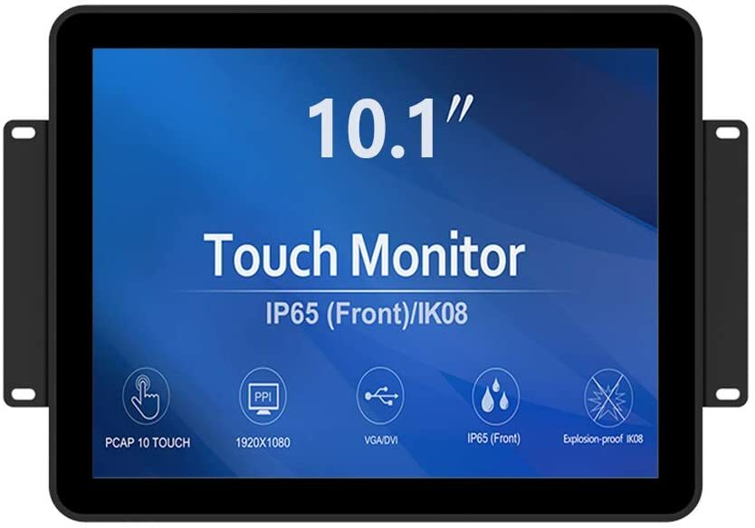 GreenTouch 10.1 Inch Touch Screen Monitor Open Frame Touch Monitor USB DVI VGA