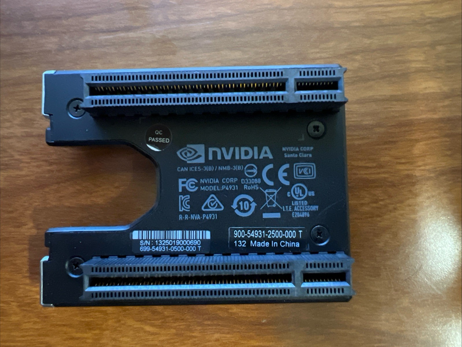 NVIDIA P4931 RTX 6000/8000 2-Slot NVLink Bridge Adapter 900-54931-2500-000