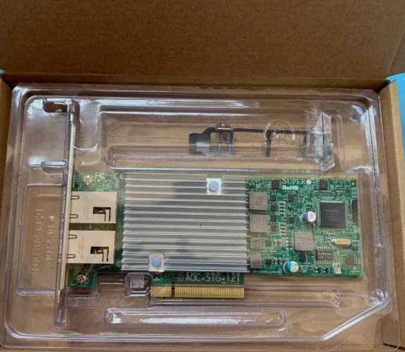 Supermicro AOC-STG-i2T REV 2.01 Dual Port 10GbE Ethernet PCI-E Adapter NIC