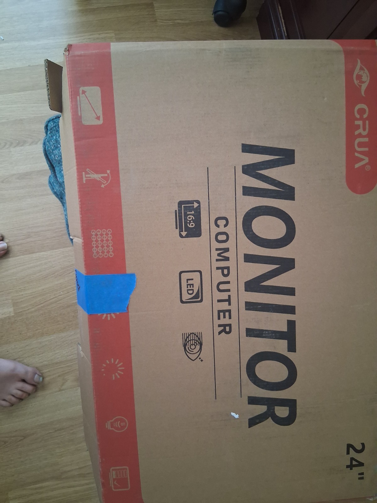 CRUA 24" Curved Gaming Monitor FHD(1920×1080P) 100HZ, 99% sRGB Color Gamut 