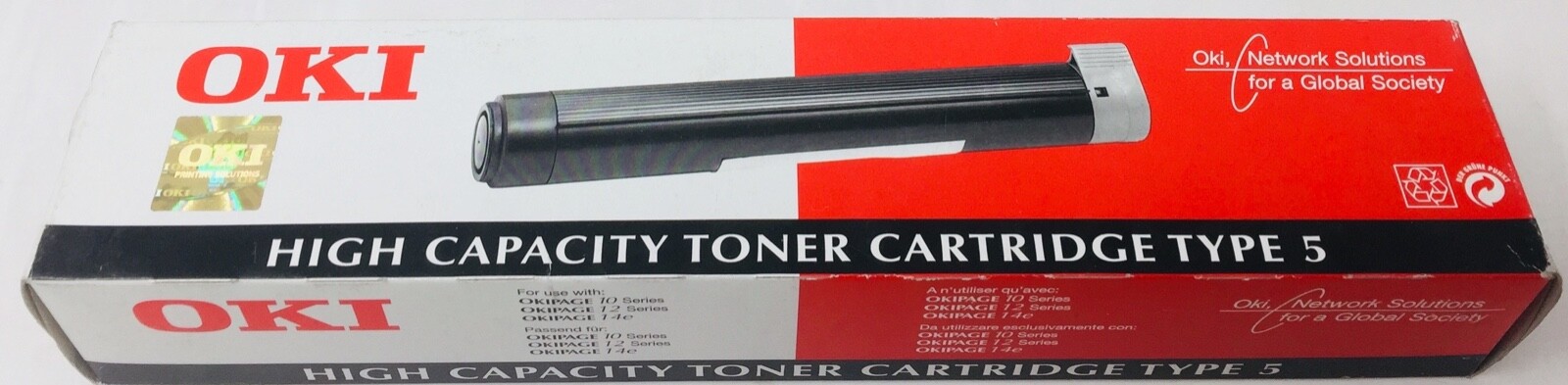 OKI 40433203 TYPE 5 GENUINE BLACK TONER FOR OKIPAGE 10/12/14 SERIES (2,500 PG)