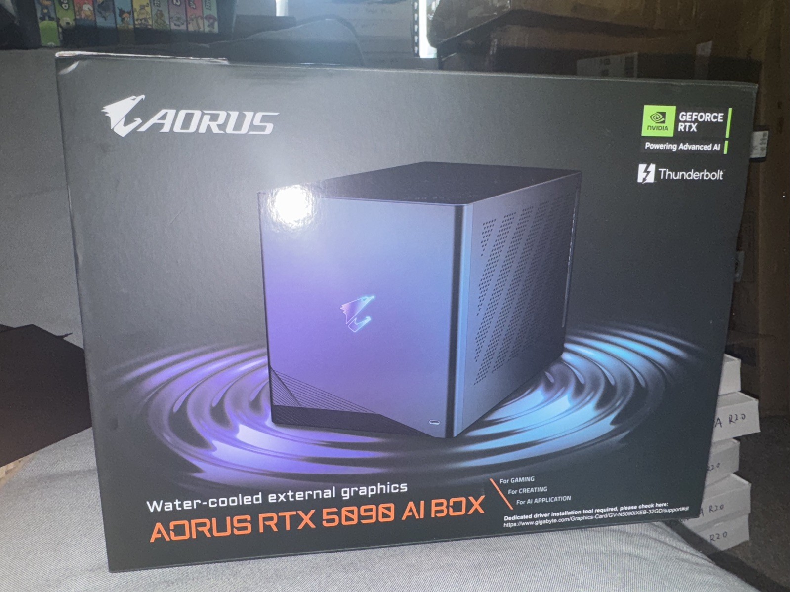 (For Parts) GIGABYTE AORUS RTX 5090 AI BOX No GPU Inside With Box