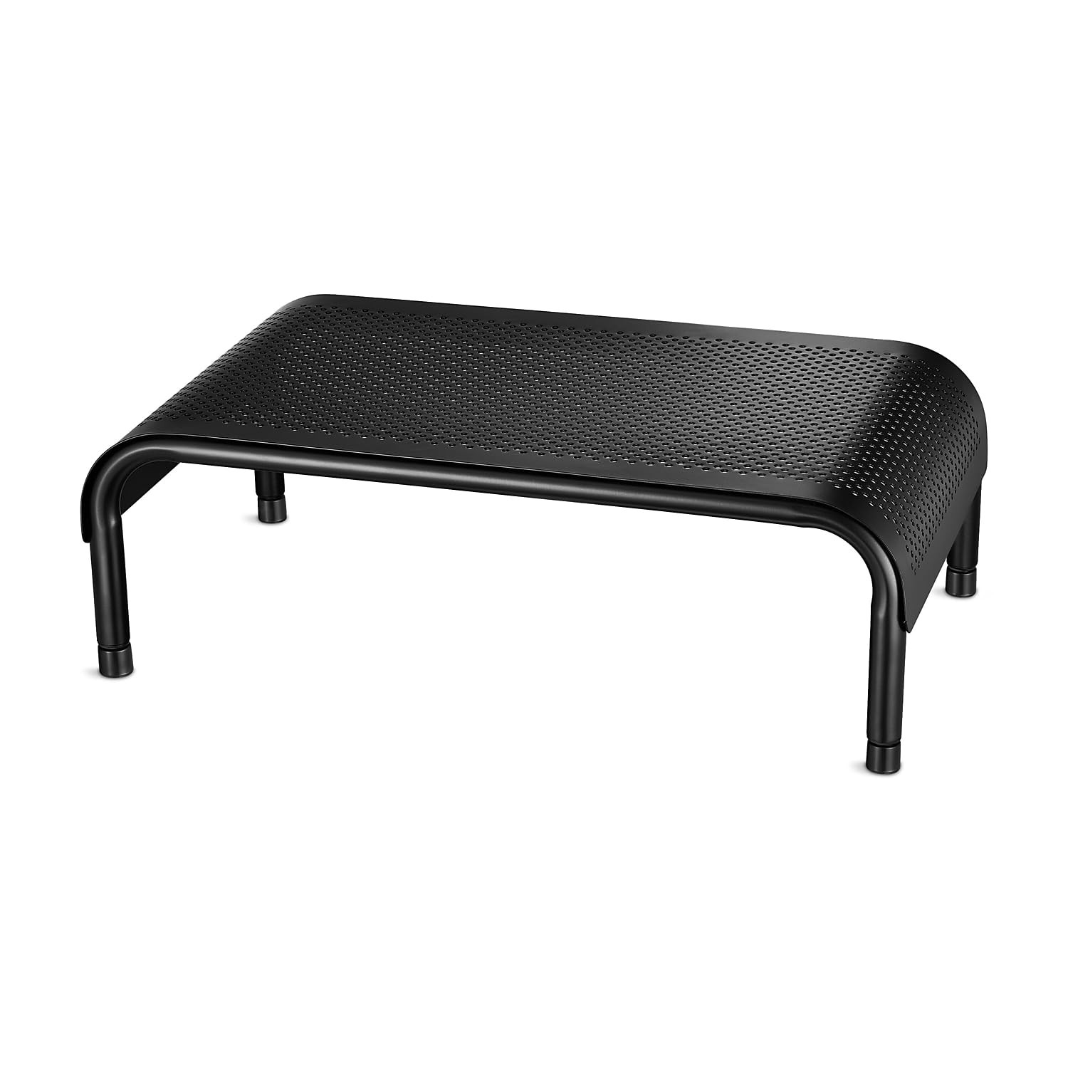 Staples Adjustable Steel Monitor Stand – Ergonomic Desktop Riser for Black