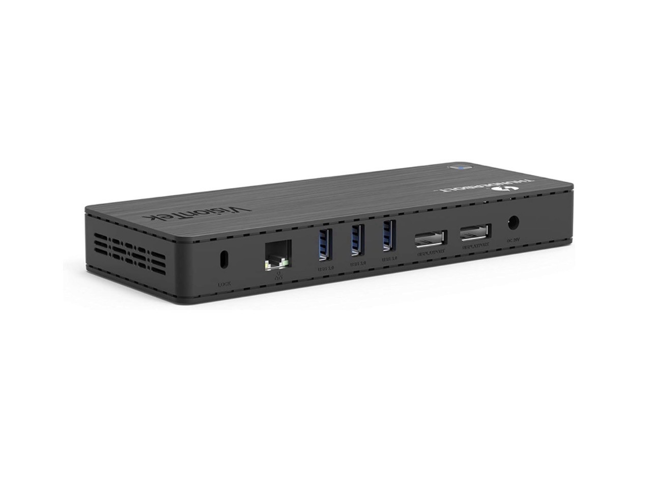 VisionTek VT4800 Thunderbolt 3 Dock Dual 4K USB-C 60W PD 40Gbps HDMI DP