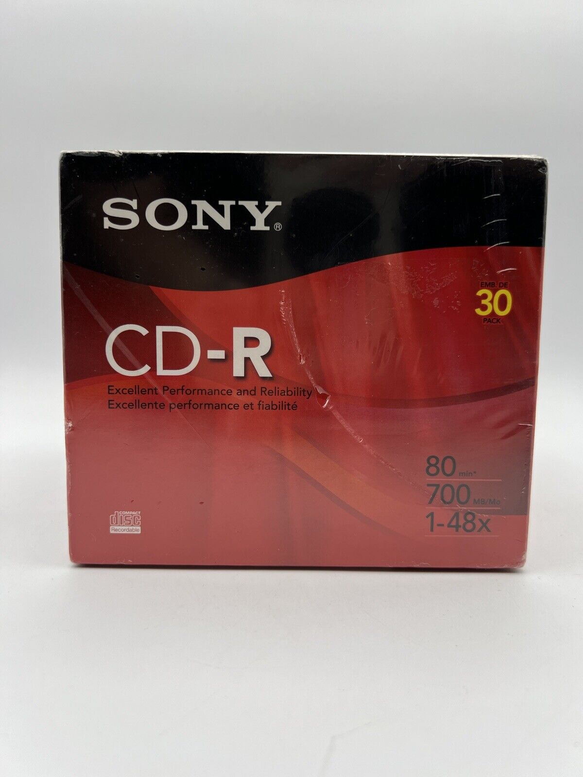 SONY Blank Music CD-R CDR Branded 80min Digital Audio 30 pack Media Disc W/cases