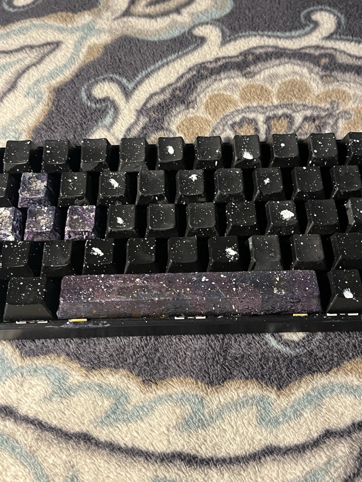 Ziyoulang K68 gaming keyboard 60% wireless galaxy space keycaps minimalist