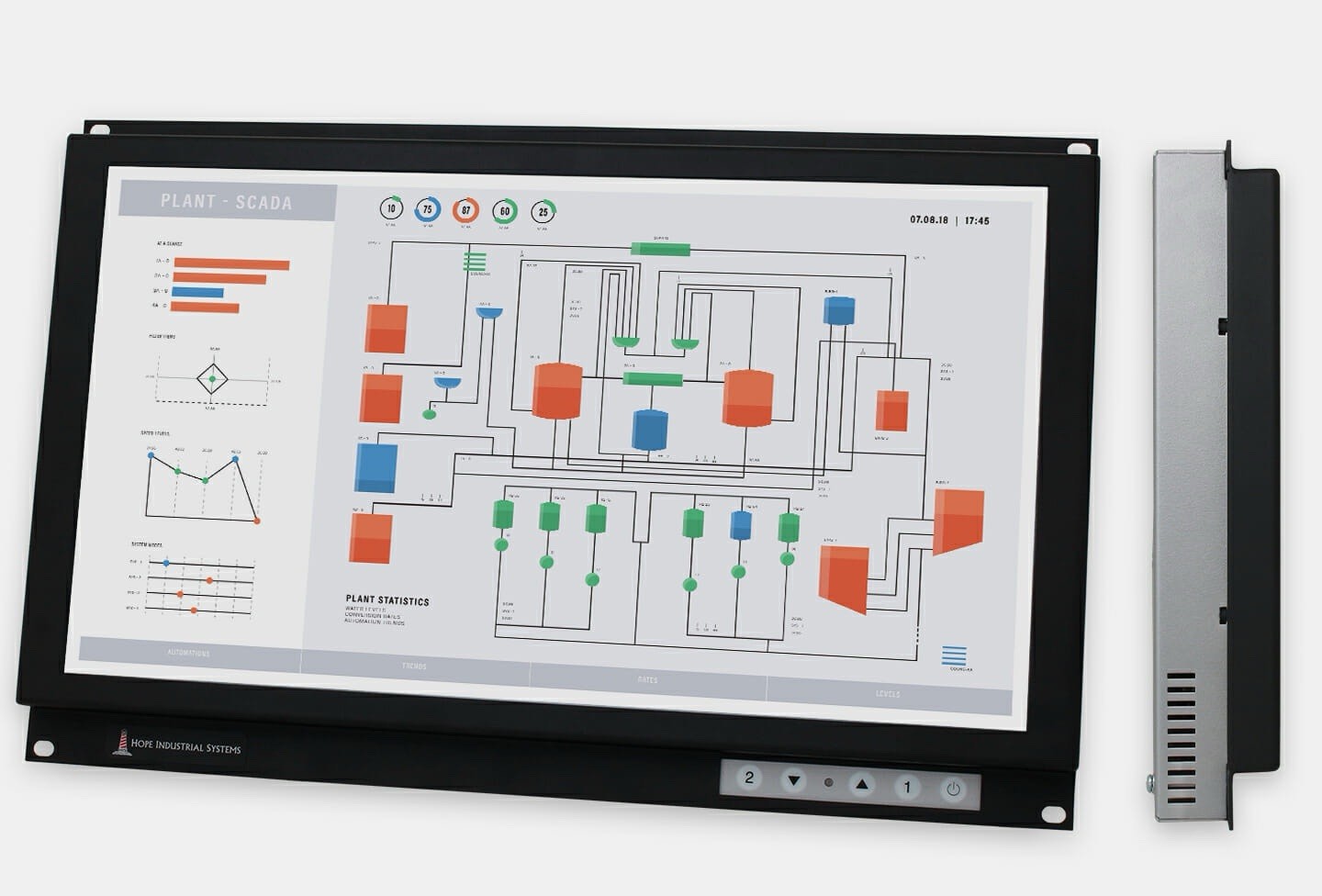 Hope Industrial HIS-RL19.5-CXTA 19.5" Rack-Mount Monitor - WS touchscreen