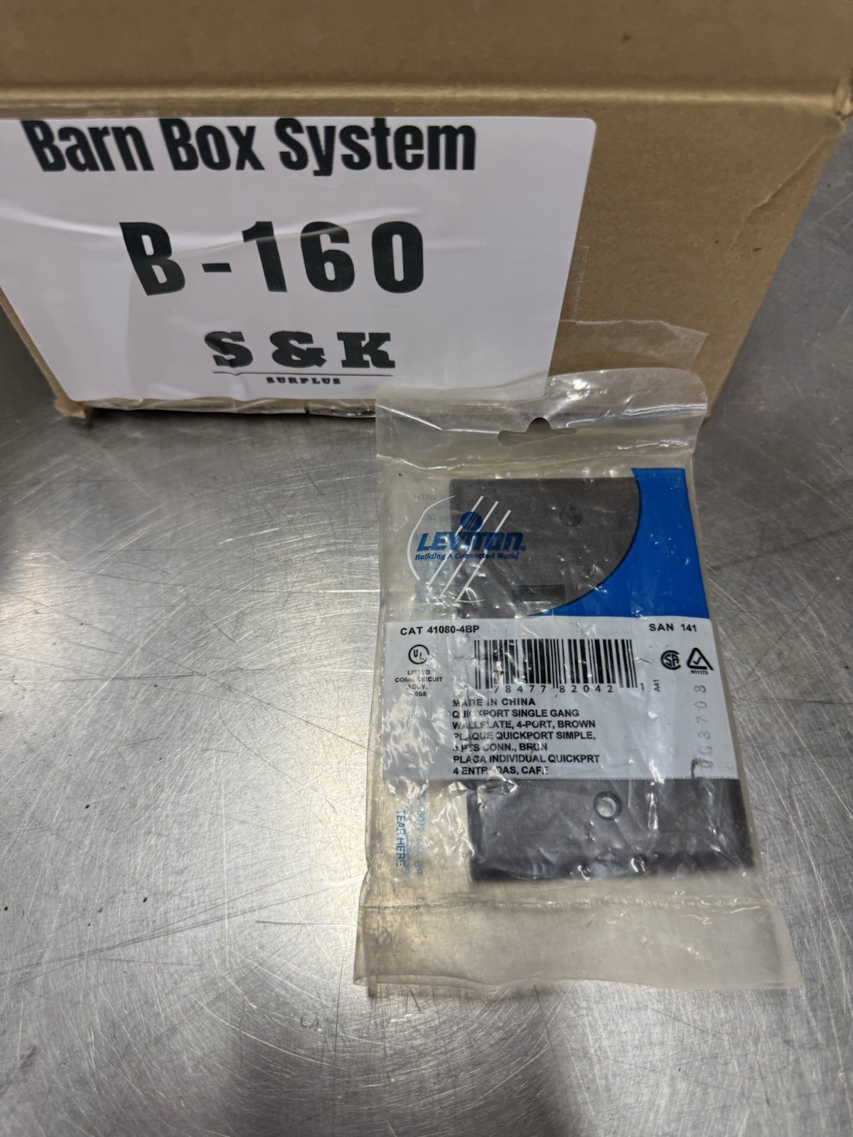 Leviton 4 port brown wall plates 41080-4BT