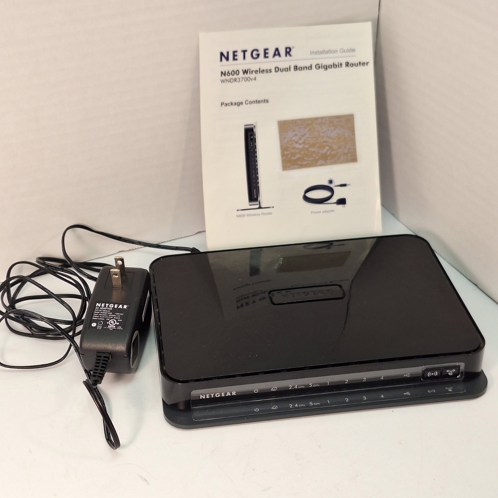 Netgear N600 Wireless Dual Band Gigabit Router Model WNDR3700v4 -  Working