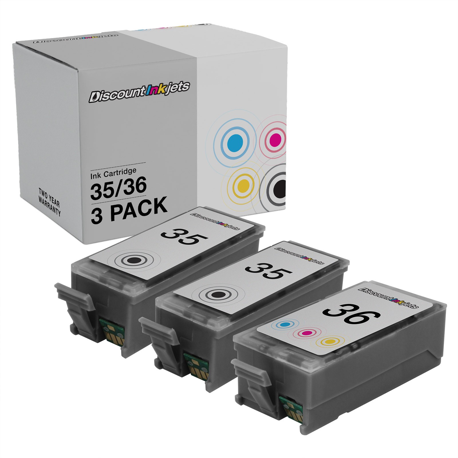 3PK PGI-35 CLI-36 for Canon BLACK COLOR Ink Cartridge PIXMA iP100 iP110 mini 260