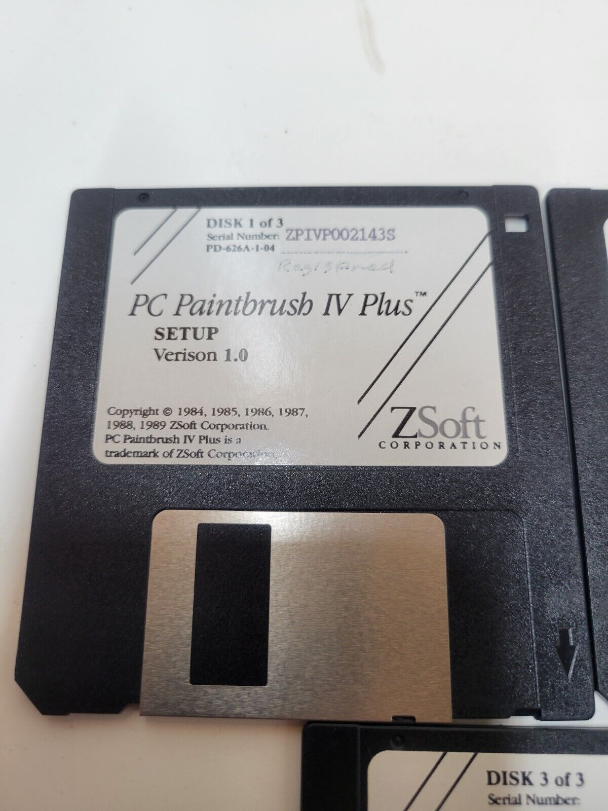 PC Paintbrush IV Plus 1984-1989 (Set of 3 disks)