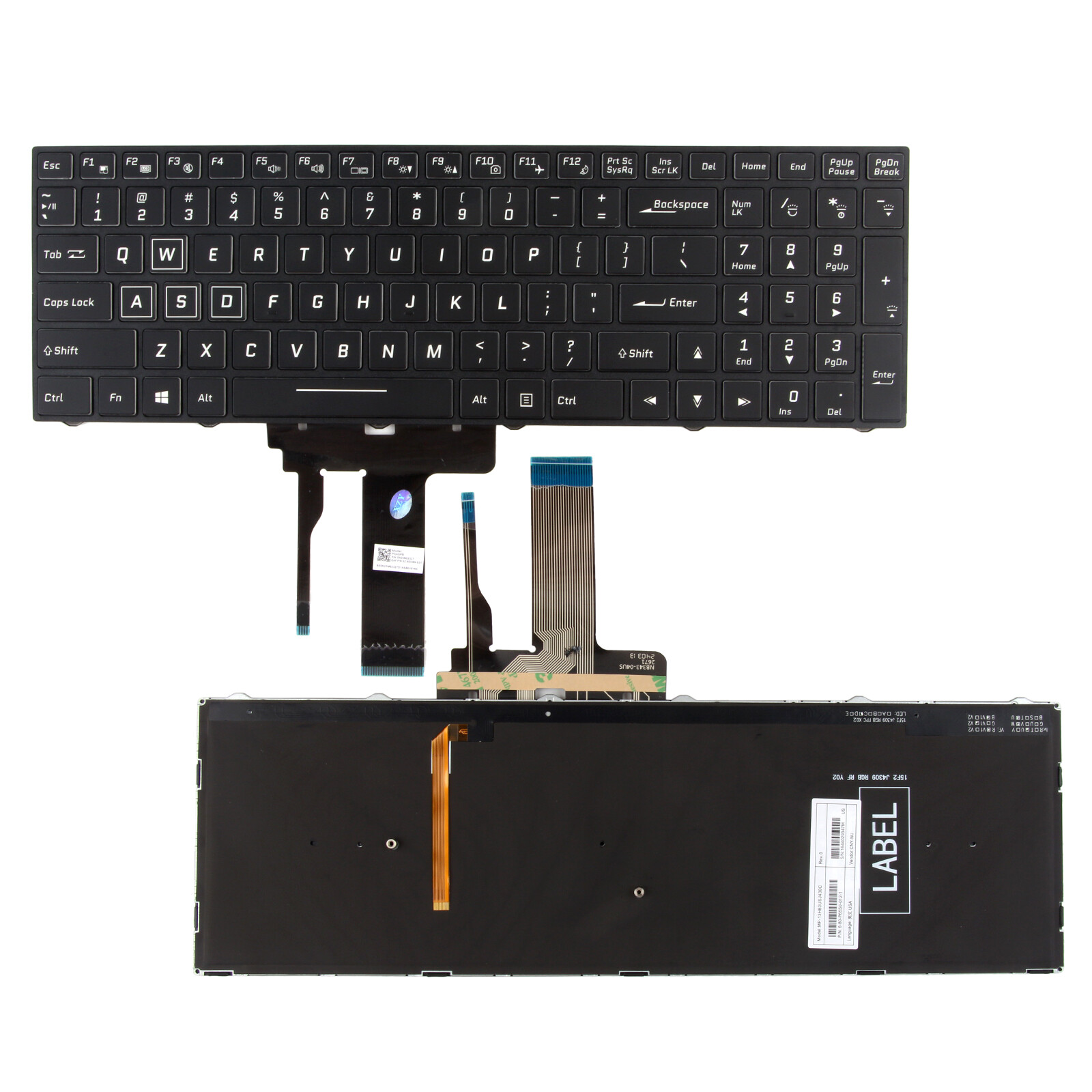US Keyboard Colorful Backlit for Clevo N855HJ1 N857HJ1 N870HJ1 N850HP6 N870HP6
