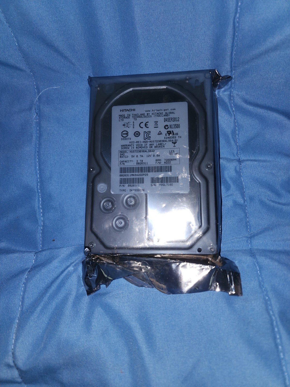 Hitachi SAS 3TB hard drive 7200 RPM