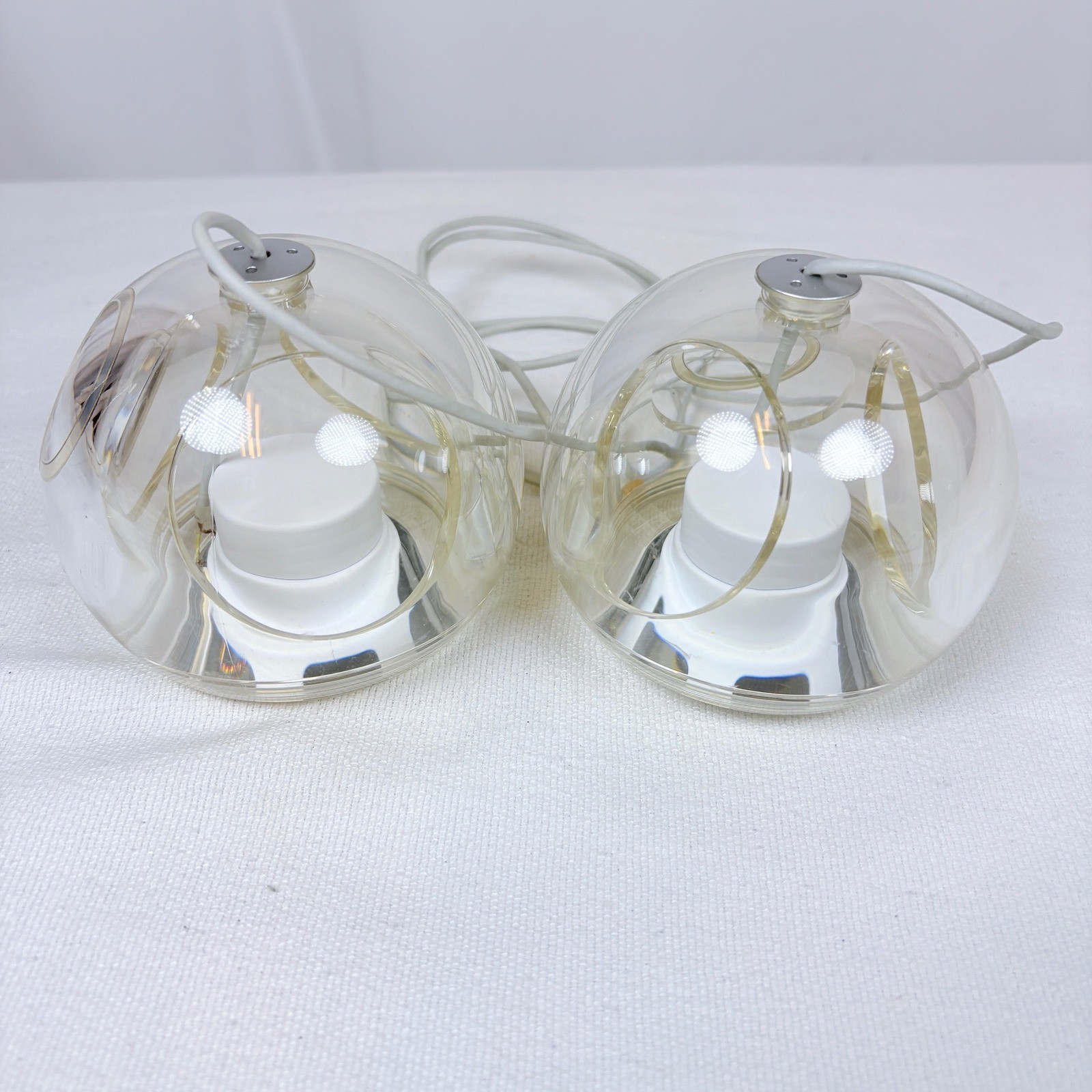 Vtg Apple Pro Speakers M6531 Harman Kardon Clear Orb Eyeball iMac G4  UNTESTED