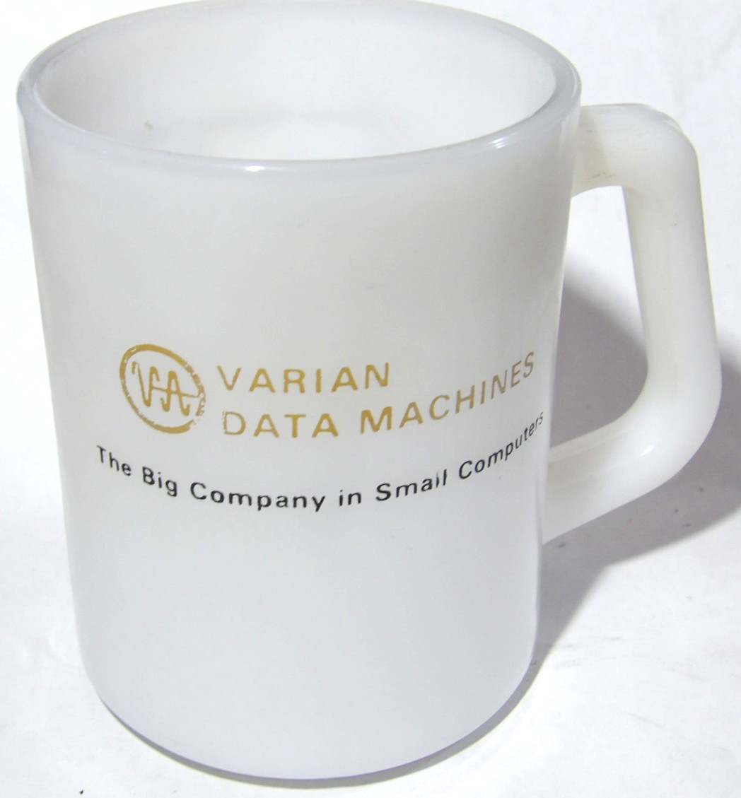 VINTAGE 1970s VARIAN DATA MACHINES COFFEE MUG~THE BIG COMPANY IN SMALL COMPUTERS