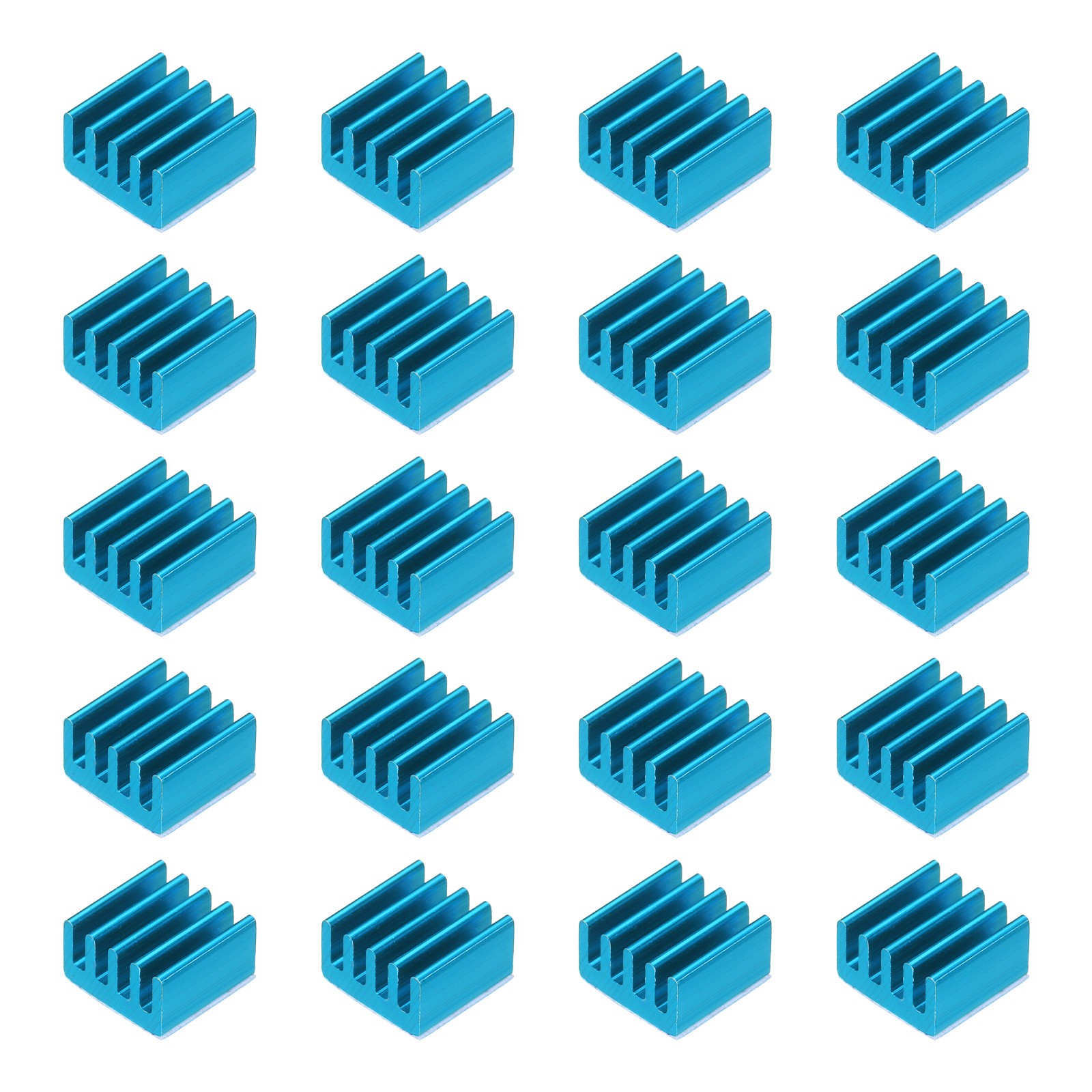 20Pcs 9x9x5mm Heatsink Aluminum Radiator Heat Sink Sky Blue