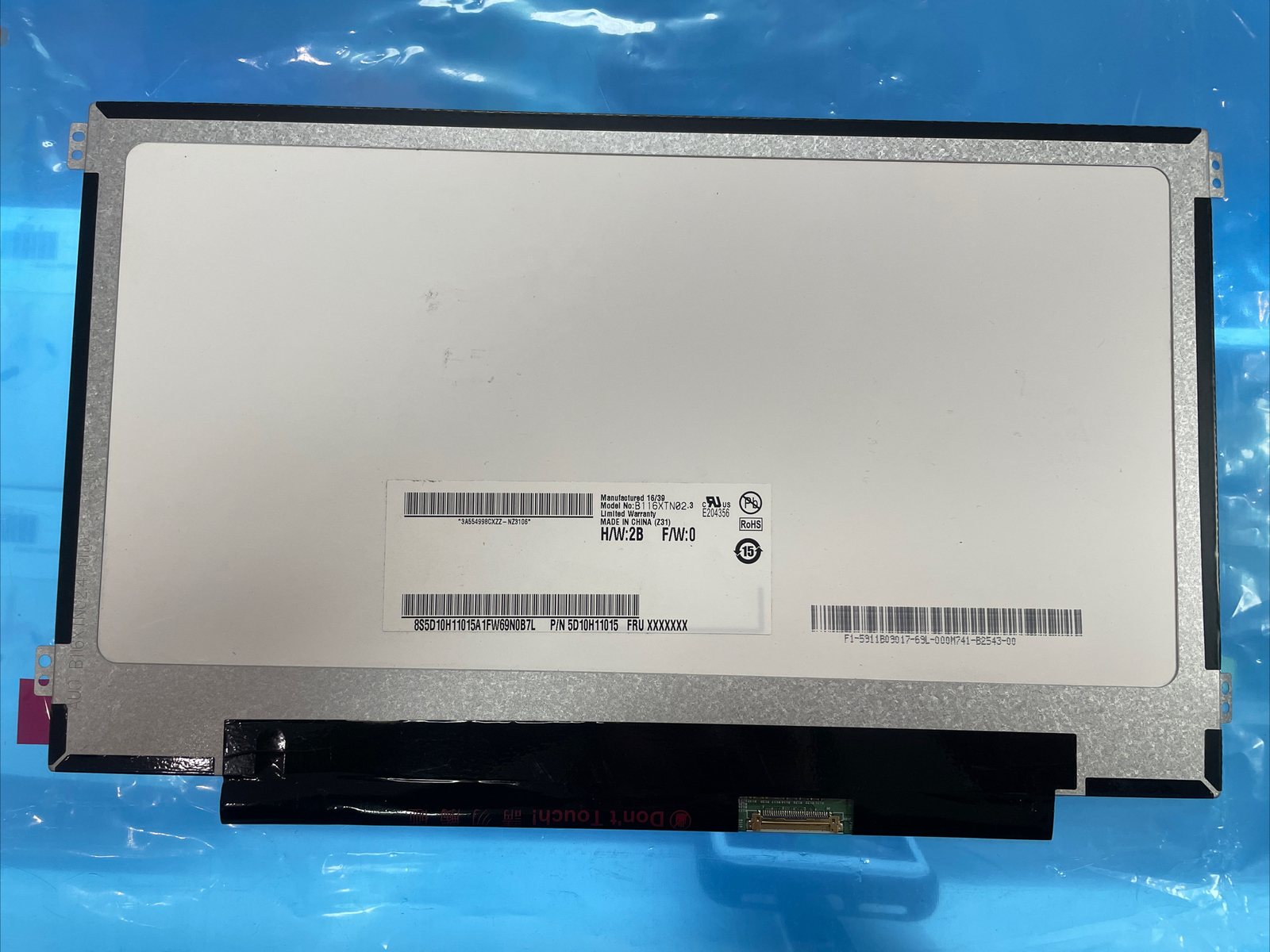 B116XTN02.3 H/W:2B F/W:0 Laptop Screen 11.6" LED LCD Display -Side Brackets
