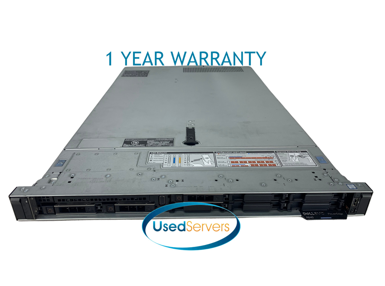 Dell Poweredge R640 2x Gold 5118 2.3GHZ=24Cores NO RAM 3x 1.8TB 12G H730P
