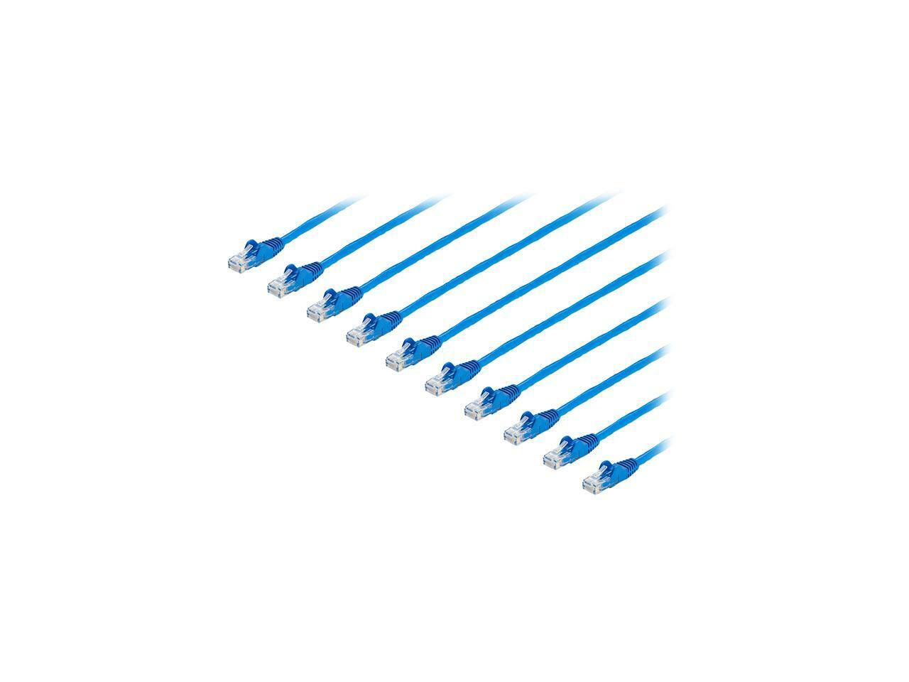 StarTech.com 3 ft. CAT6 Cable 10 Pack - Blue CAT6 Patch Cord - Snagless RJ45 Con