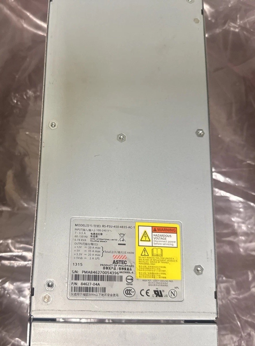 Dell Equallogic 030ffx 6500 6510 Power Supply RS-PSU-450-4835-AC-1 30FFX