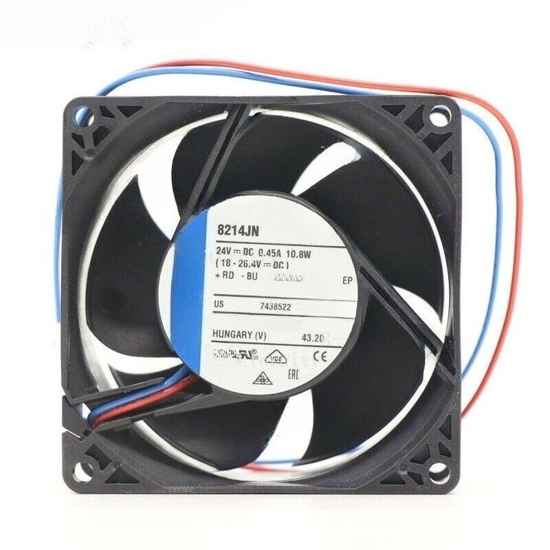 8214JN Axial Fan 24V 10.8W 0.45A 80*80*38MM Inverter Cooling Fan2-Wire