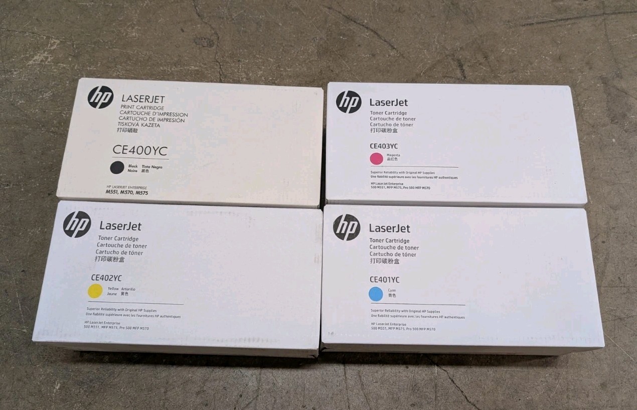 NEW HP 507A Toner Set CE400YC CE401YC CE402YC CE403YC Genuine Sealed OEM Box