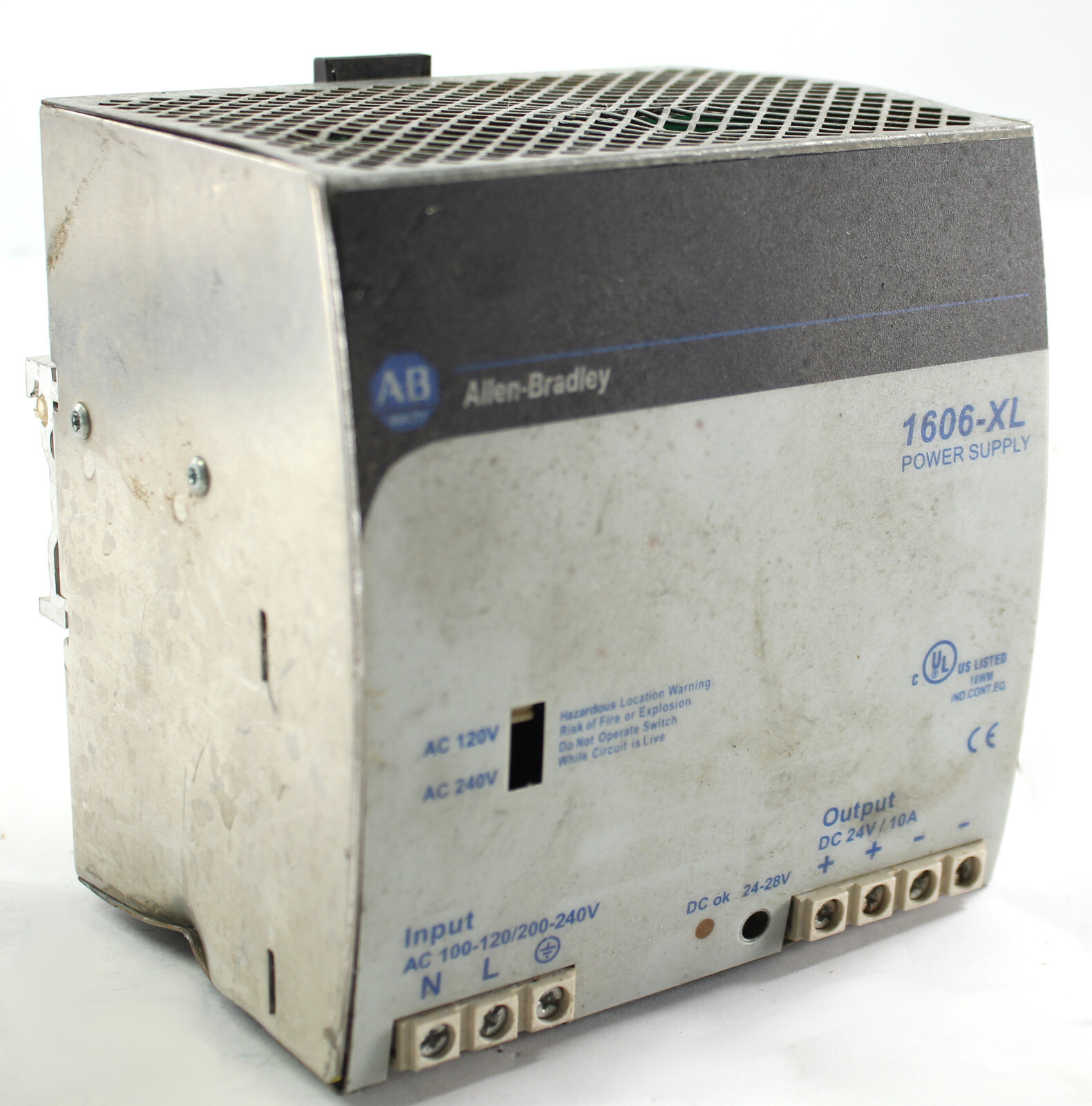 ALLEN BRADLEY 1606-XL240E POWER SUPPLY, SER. A, 480VAC INPUT, 24-28VDC OUTPUT